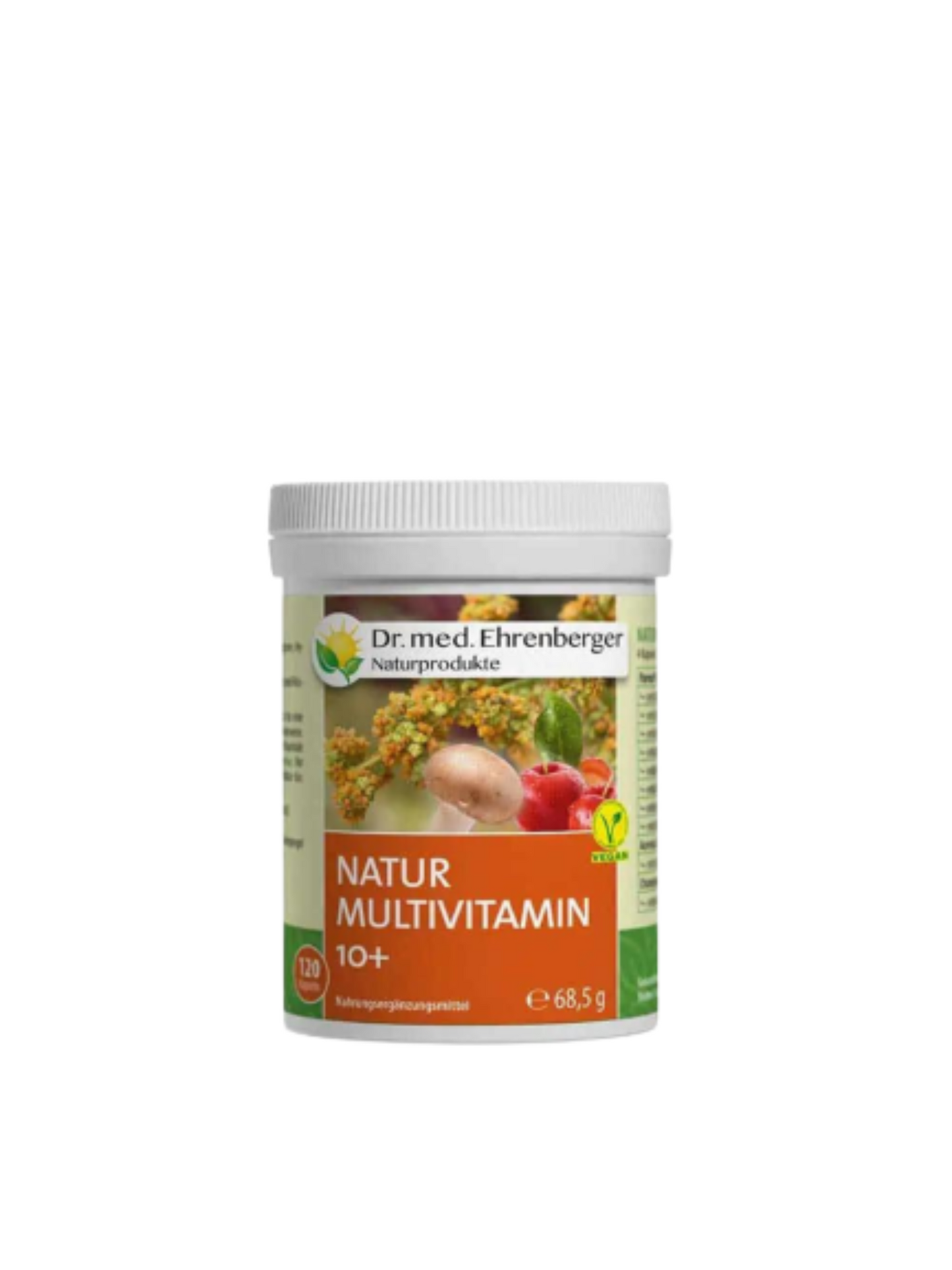 Dr. Ehrenberger - Natur-Multivitamin 10+ Kapseln | Gehirn & Herz stärken | Energie & Konzentration | Immunsystem