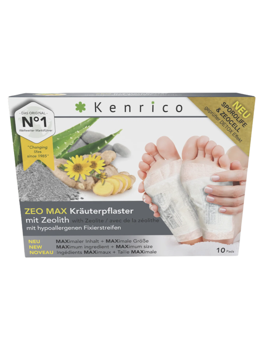Kenrico® ZEO Kräuterpflaster ZEO MAX mit Zeolith | Entgiftung & Zellverjüngung