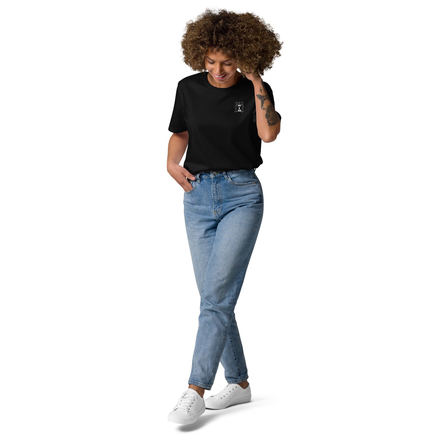 Gemeinsam sind wir stark – Unisex Bio-Baumwoll-T-Shirt - Weißer Schriftzug - Schwarz
