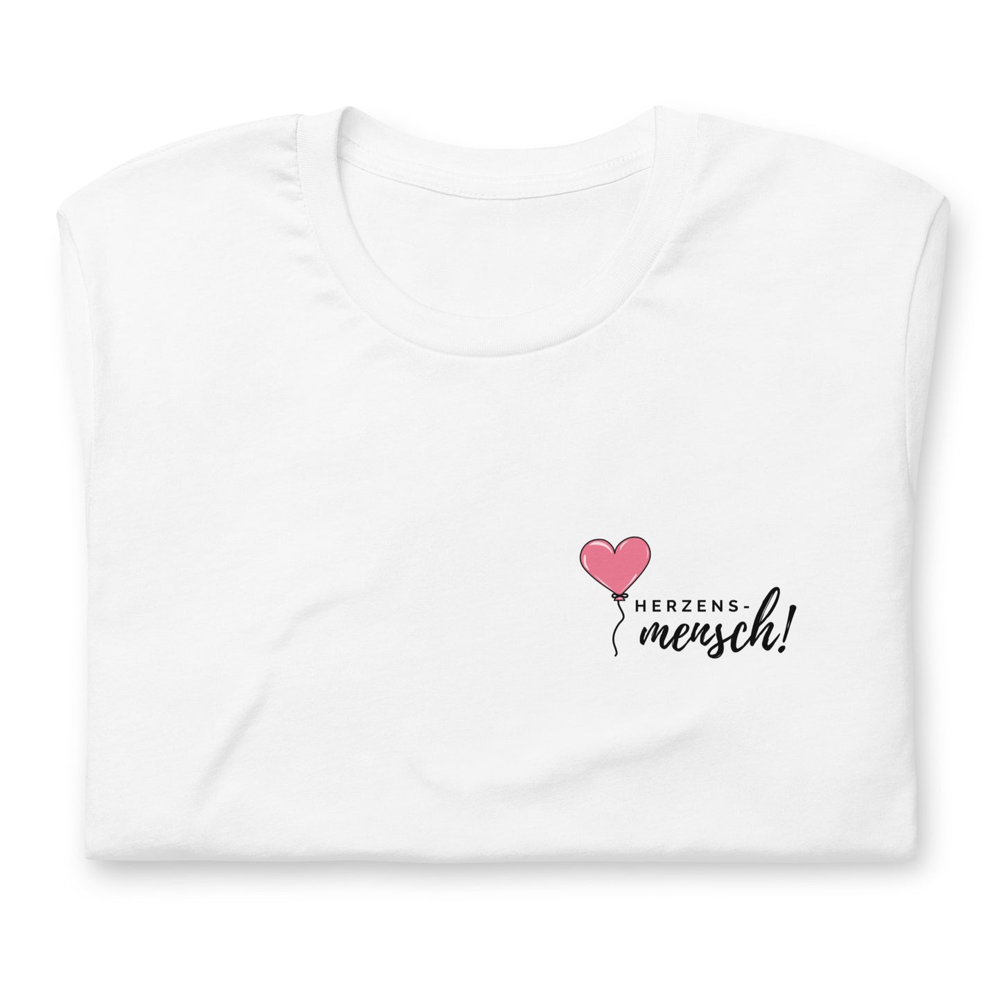 "Heart Man T-Shirt with PINK Heart Balloon – Perfect for Valentine's Day