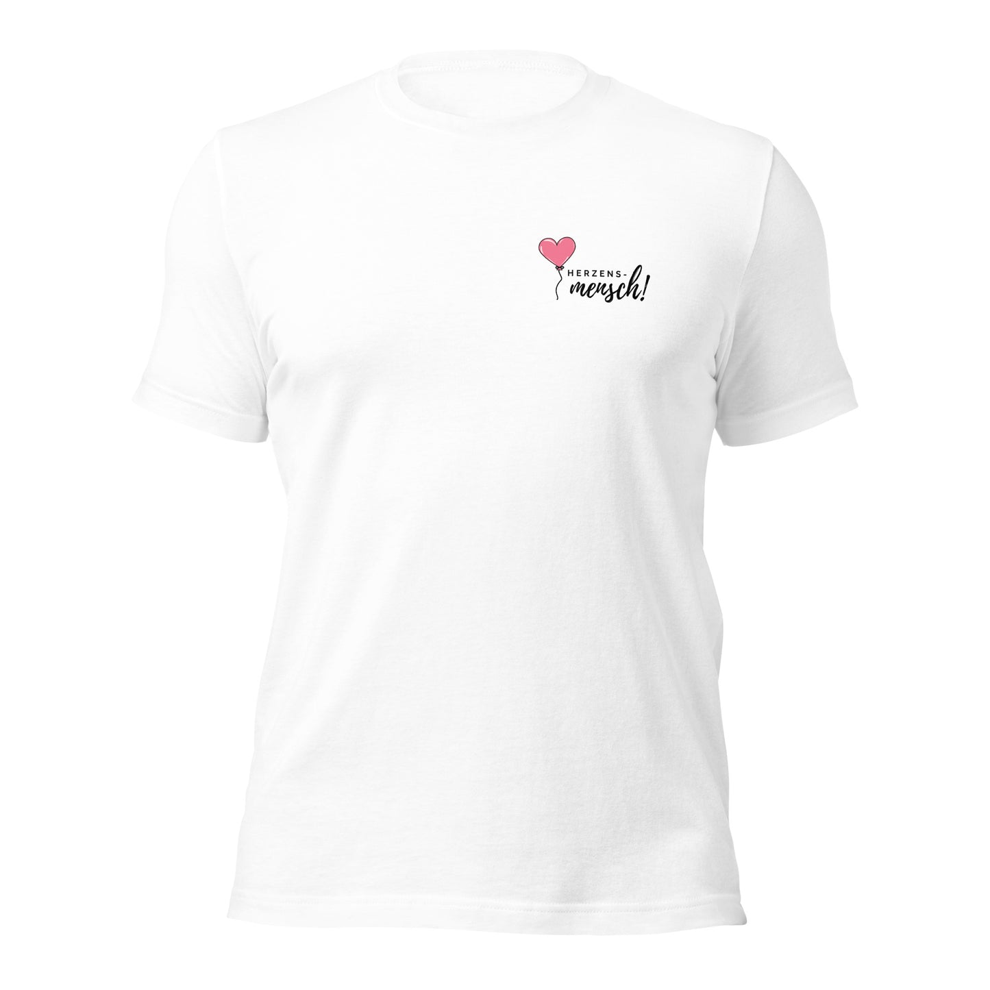 "Heart Man T-Shirt with PINK Heart Balloon – Perfect for Valentine's Day