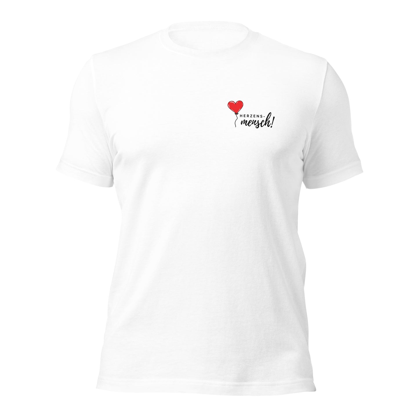 "Herzensmensch" T-shirt with RED heart balloon – Perfect for Valentine's Day