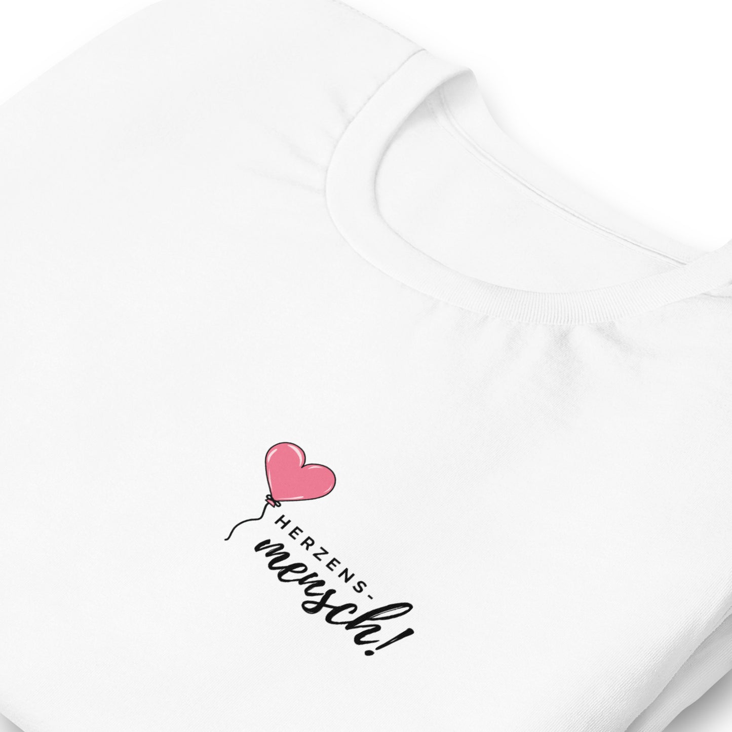 "Heart Man T-Shirt with PINK Heart Balloon – Perfect for Valentine's Day