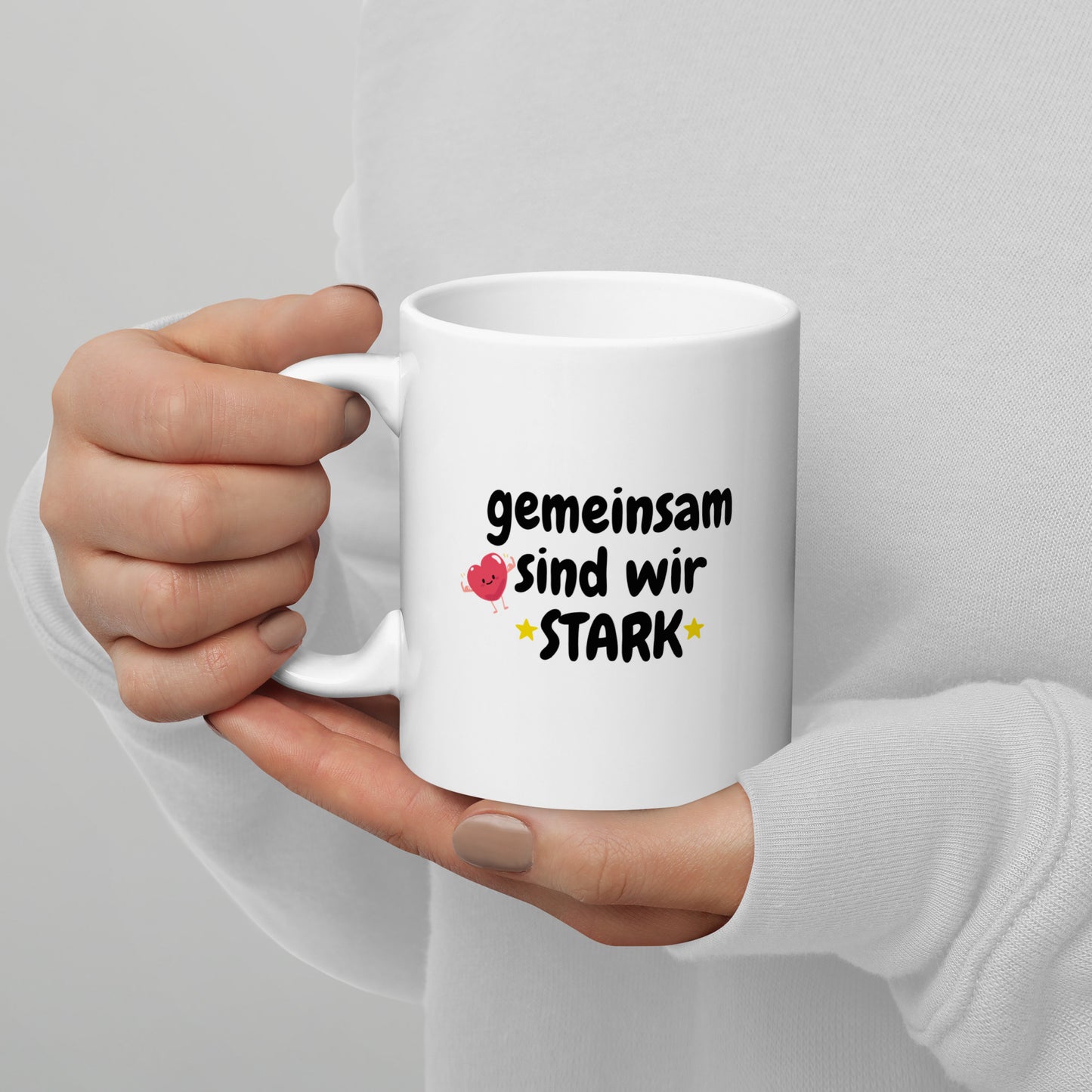"Gemeinsam sind wir STARK" – 325 ml Tasse für Zusammenhalt und Motivation