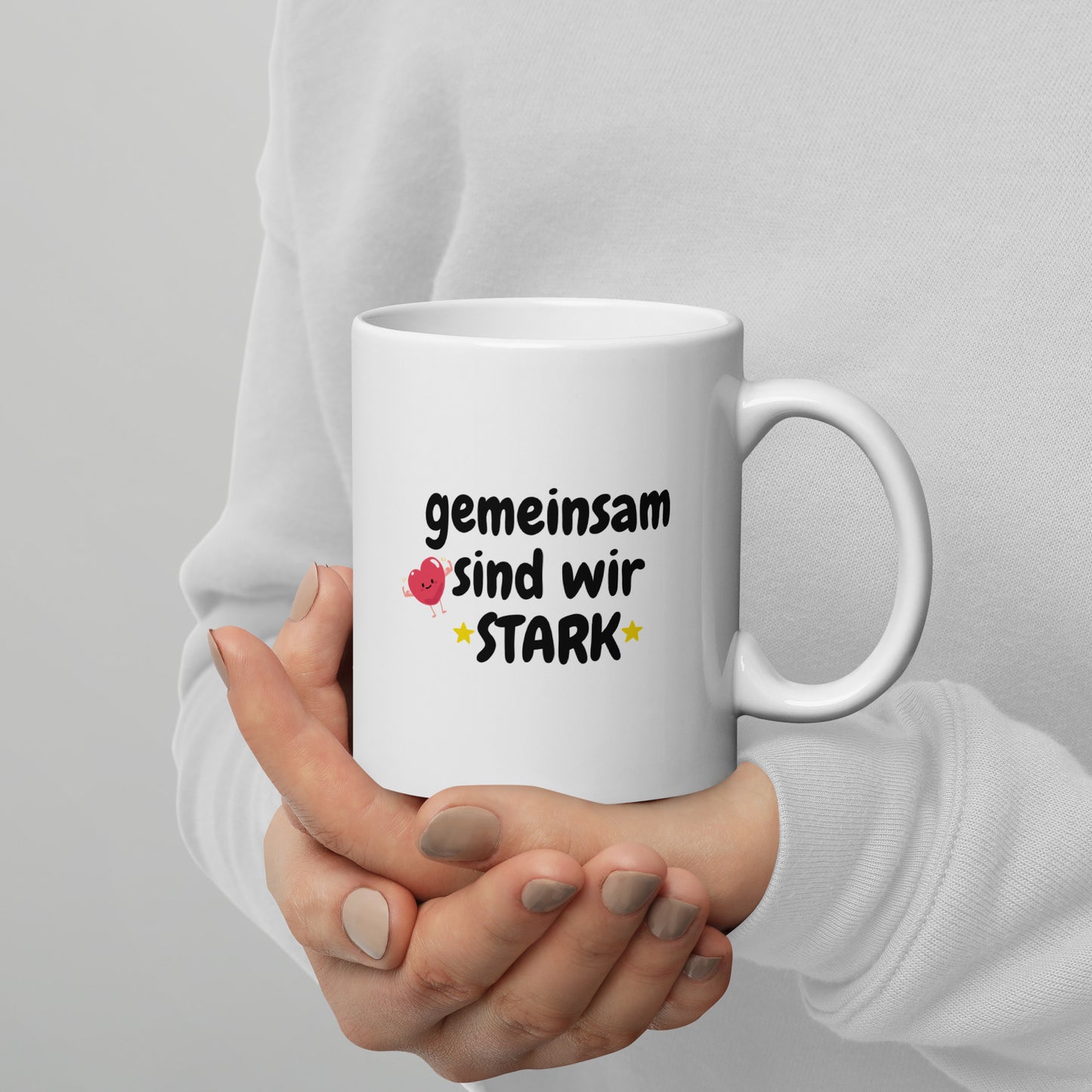 "Gemeinsam sind wir STARK" – 325 ml Tasse für Zusammenhalt und Motivation