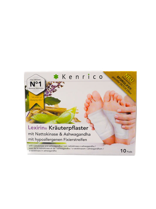 Kenrico® Lexirin® Kräuterpflaster mit Nattokinase & Ashwagandha | Zellschutz und Verdauungsunterstützung