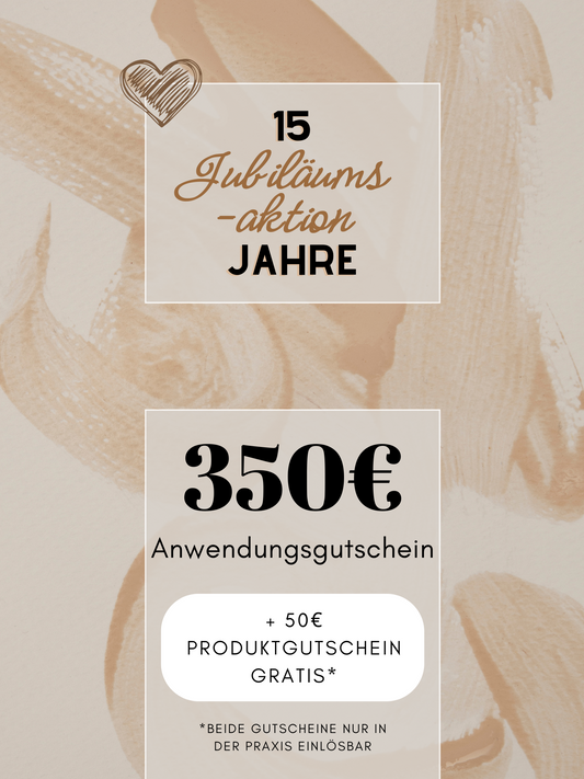 Anwendungsgutschein 350€ + 50€ Produktgutschein GRATIS - "VERSAND PER POST"
