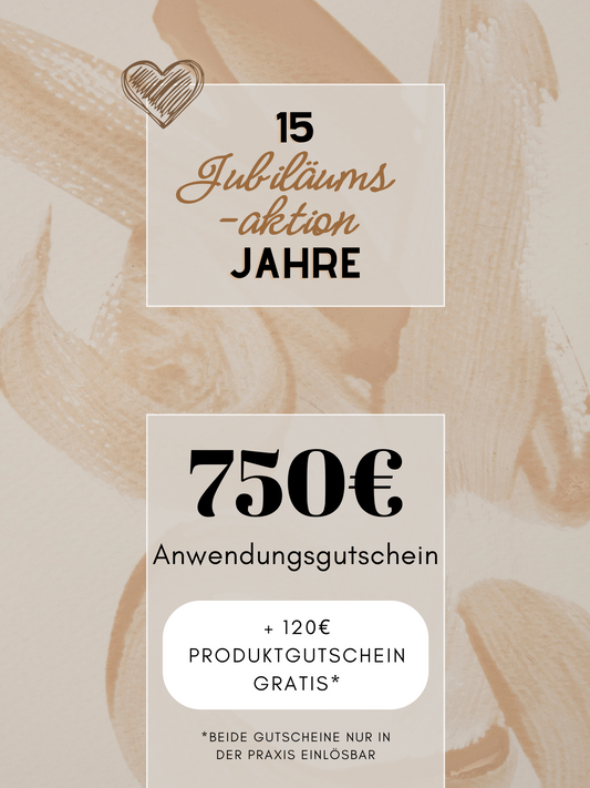 Anwendungsgutschein 750€ + 120€ Produktgutschein GRATIS - "VERSAND PER POST"