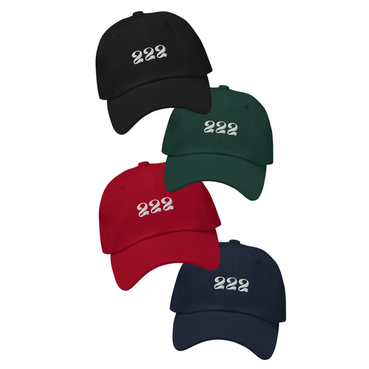 Engelszahl 222 - Baumwoll Kappe - Gestickt