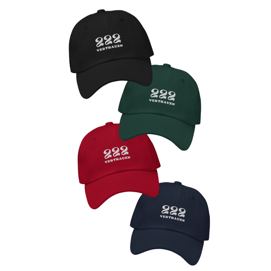 Engelszahl 222 + Vertrauen - Baumwoll Kappe - Gestickt