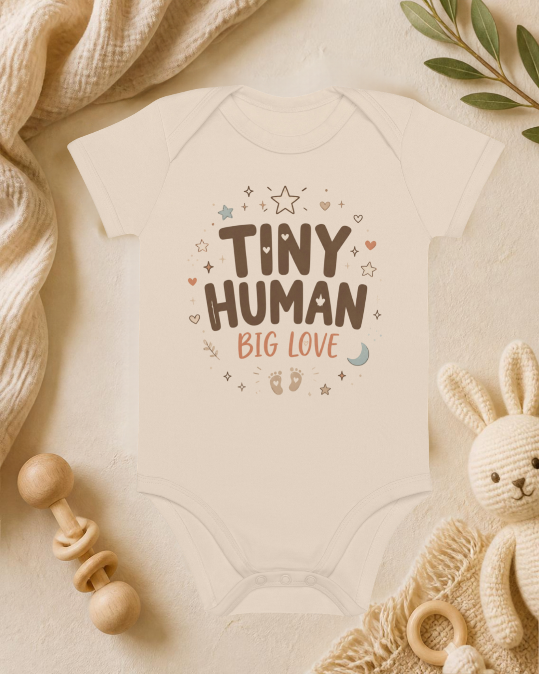 Tiny Human - Baby Strampler aus Bio-Baumwolle