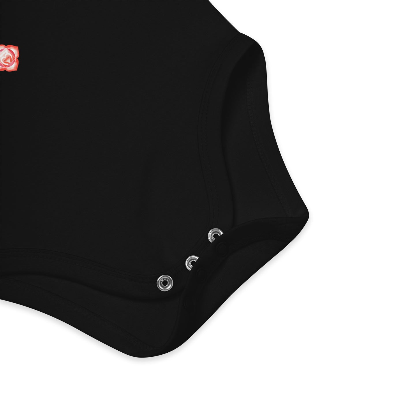 Babystrampler mit 7 Chakren Design – Aus 100 % Bio-Baumwolle | Größen 3–18 Monate | Schwarz