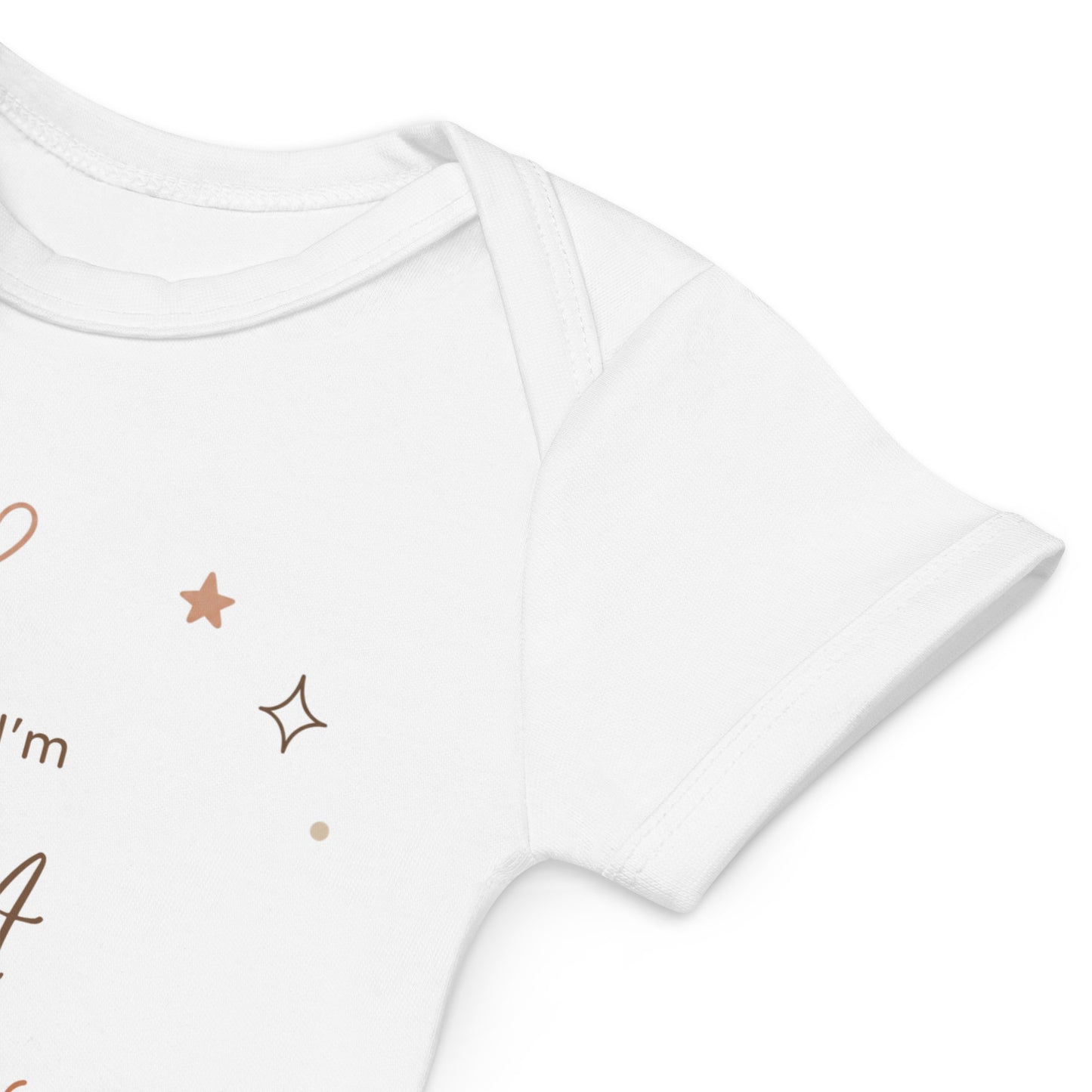 Hello I'm... – Personalisierter Baby Body aus Bio-Baumwolle – Name & Geburtsjahr