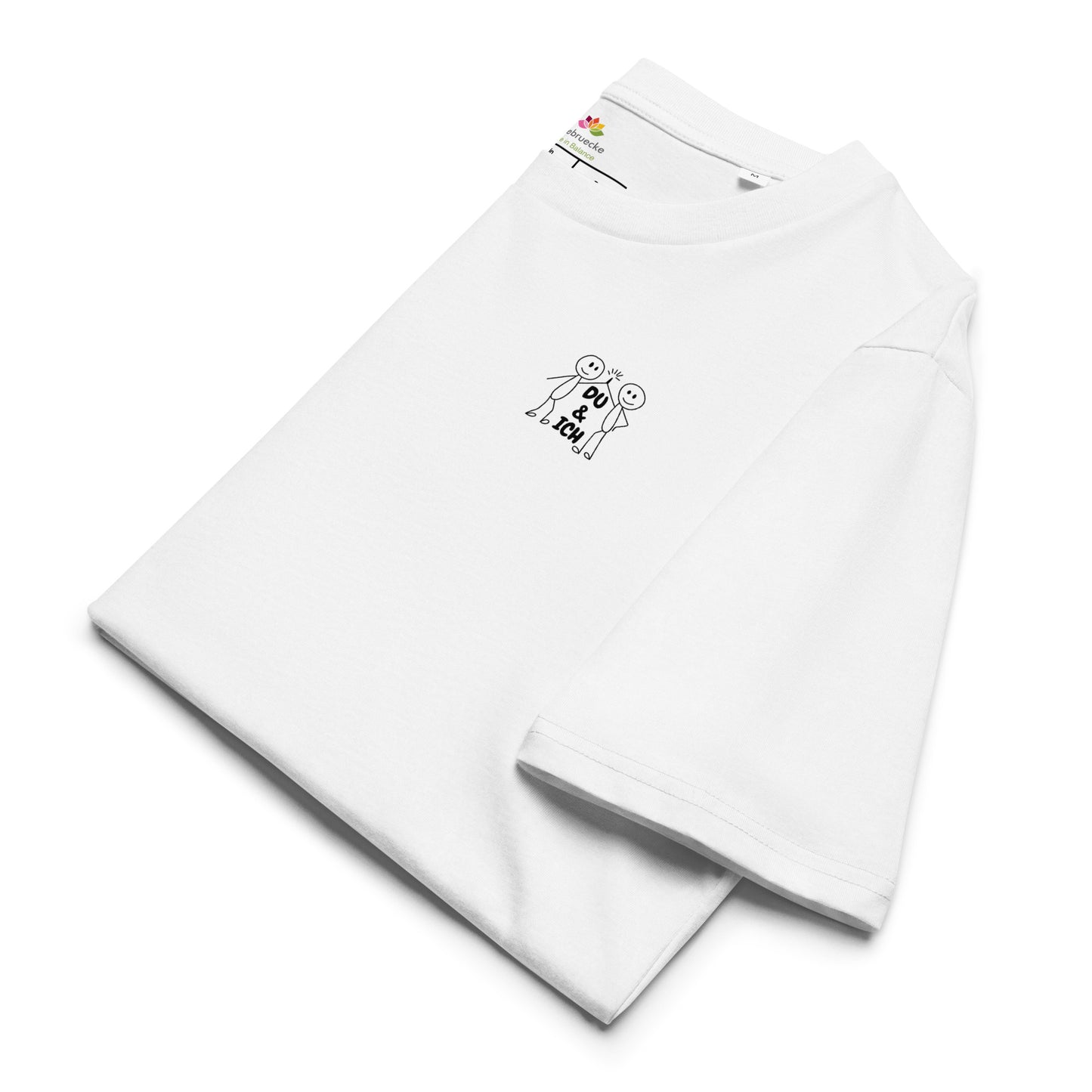 Gemeinsam sind wir stark – Unisex Bio-Baumwoll-T-Shirt - Schwarzer Schriftzug - Weiß