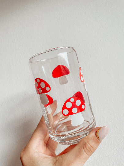 "Red Mushroom" Glass Long