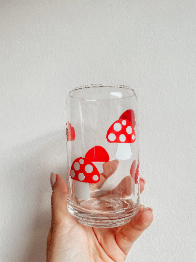 "Red Mushroom" Glass Long